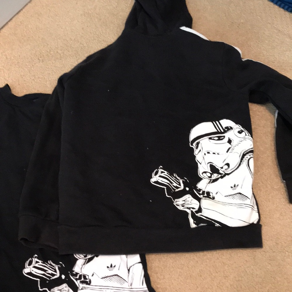 Adidas Star Wars boys XS shirt and hoodie - Picture 2 of 3